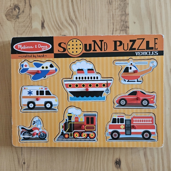 Melissa And Doug/Carter's Lot of Wooden Vehicle Puzzles - Picture 2 of 11